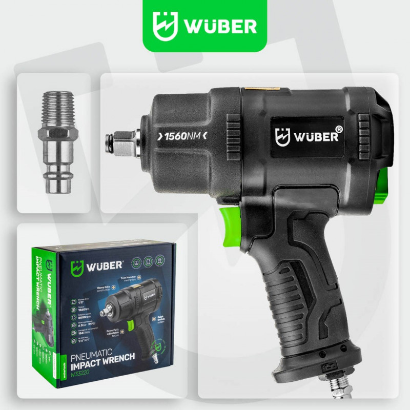 WUBER W33220 Pneumatinis smūginis veržliasukis 1560 Nm