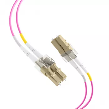 EFB-Elektronik šviesolaidinis komutacinis kabelis LC–LC OM4 Duplex, 40 m, LSZH, violetinis