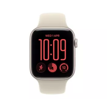 Apple Watch SE 3 GPS + Cellular 40 mm Starlight aliuminio korpusas su smėlio spalvos sportine apyranke, M/L