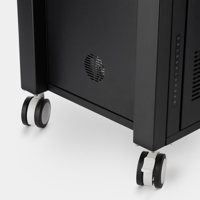 Formcase TransformerCart T36PD Perf. Plus nešiojamasis įrenginių valdymo vežimėlis, juodas