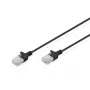 DIGITUS Slim Cat6 U/UTP tinklo kabelis RJ45, 0.3 m, juodas, LSZH