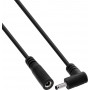 InLine® DC prailginimo kabelis, kampuotas kištukas, 3.5 x 1.35 mm, juodas, 0.5 m