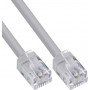 InLine® modulinis apvalus kabelis RJ12, male/male, 6 gyslų, 6P6C, 1 m
