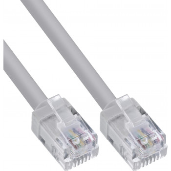 InLine® Modulinis apvalus kabelis RJ12, vyriškas/vyriškas, 6 gyslų, 6P6C, 0,5 m