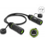 Delock dvigubas kabelių jungtis RJ45 lizdas į RJ45 lizdą Cat.6A, skirta montuoti su M20 x 1.5 mm sriegiu, IP68 atsparus dulkėms ir vandeniui, 0.5 m, juodas (91839)