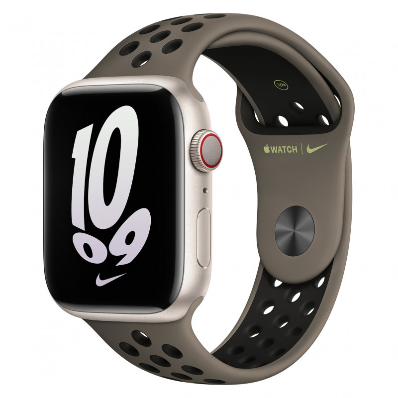 Apple Watch Nike Sport Band 45mm – alyvuogių pilka/juoda