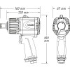 HAZET 9013MTT Twin Turbo pneumatinis smūginis veržliasukis 3/4 colio, 1890 Nm atsukimo momentas, juoda/mėlyna