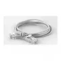 WANTEC Plonas Cat6a U/UTP tinklo kabelis RJ45, 2,8 mm, 1,5 m, Baltas