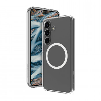 dbramante1928 Iceland Pro Qi2 nugarėlės dėklas Samsung Galaxy S25+, suderinamas su MagSafe, skaidrus