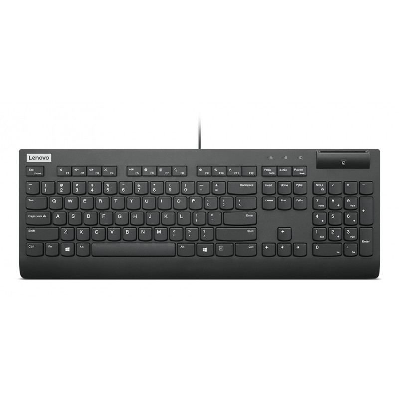 Lenovo Smartcard Wired Keyboard II AI su išmaniosios kortelės palaikymu - U.S. English