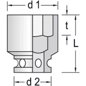 Gedore K 21 46 smūginė galvutė, 1 colio pavara, 6 taškų, 46 mm (6183810)