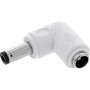InLine® DC adapteris, 5.5 x 2.1 mm, kištukas/lizdas, kampuotas, baltas