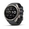 Garmin Fenix 9 Pro išmanusis laikrodis – 51 mm titano korpusas su grafito/juoda silikono apyranke