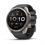 Garmin Fenix 9 Pro išmanusis laikrodis – 51 mm titano korpusas su grafito/juoda silikono apyranke