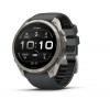 Garmin Fenix 9 Pro išmanusis laikrodis – 51 mm titano korpusas su grafito/juoda silikono apyranke