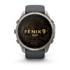 Garmin Fenix 9 Pro išmanusis laikrodis – 51 mm titano korpusas su grafito/juoda silikono apyranke