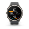 Garmin Fenix 9 Pro išmanusis laikrodis – 51 mm titano korpusas su grafito/juoda silikono apyranke