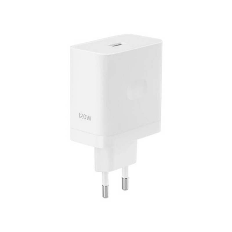 OnePlus SUPERVOOC 120W vieno prievado USB-A įkroviklis, baltas