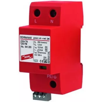 DEHN DEHNshield DSH TN 255 FM kombinuotasis viršįtampių ribotuvas 1+2 tipas 1 fazės TN sistemoms (941205)
