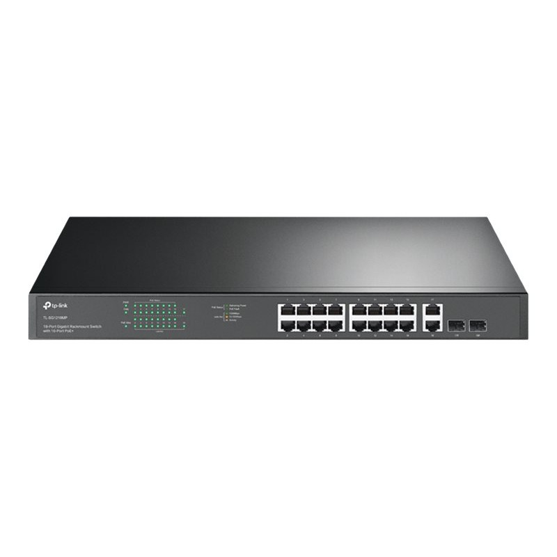Tinklo komutatorius TP-Link TL-SG1218MP 18 prievadų Gigabit PoE V5.4