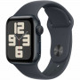 Apple Watch SE (GPS) 40 mm, Midnight aliuminio korpusas su Midnight sportiniu dirželiu – S/M