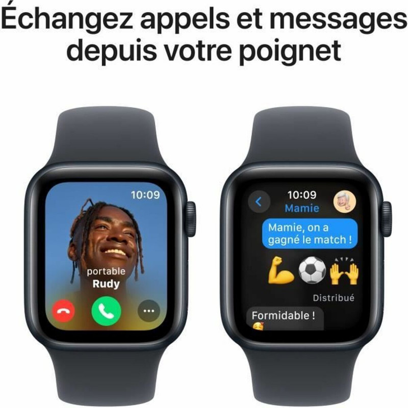 Apple Watch SE (GPS) 40 mm, Midnight aliuminio korpusas su Midnight sportiniu dirželiu – S/M