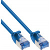 Tinklo kabelis InLine Slim Cat6a U/FTP Patch Cable RJ45, 1 m, mėlynas