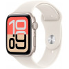 Apple Watch SE 3 (2025) GPS 40mm, Starlight aliuminio korpusas, Starlight sportinis dirželis S/M (MEH34)
