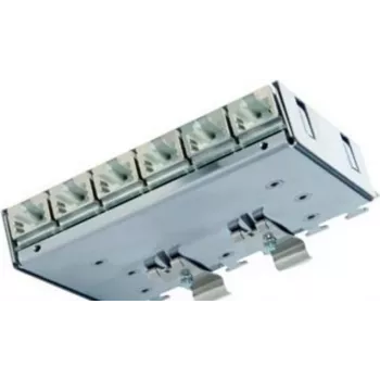 Telegärtner Cat.6A komutacinė panelė (gili) DIN bėgiui su TS adapteriu, 6x RJ45 lizdai (J02021A0055)