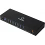 Renkforce RF-7403762 USB šakotuvas 10 prievadų USB-A, USB-C® USB 3.2 Gen1 5 GBit/s pramoninėms reikmėms, juodas RF-IH10-100