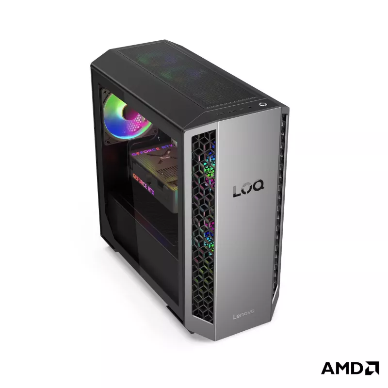 Lenovo LOQ Tower 26ADR10 stalinis kompiuteris - AMD Ryzen 7 8745HX, 16GB RAM, 512GB SSD, NVIDIA GeForce RTX 5050 8GB, Windows 11 Home