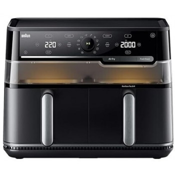 Braun TD5053IBK dviejų krepšelių oro gruzdintuvė, 5 + 5 L