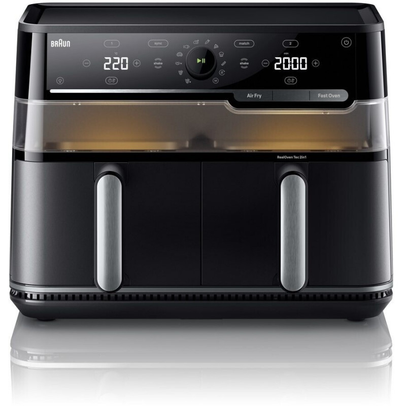 Braun TD5053IBK dviejų krepšelių oro gruzdintuvė, 5 + 5 L