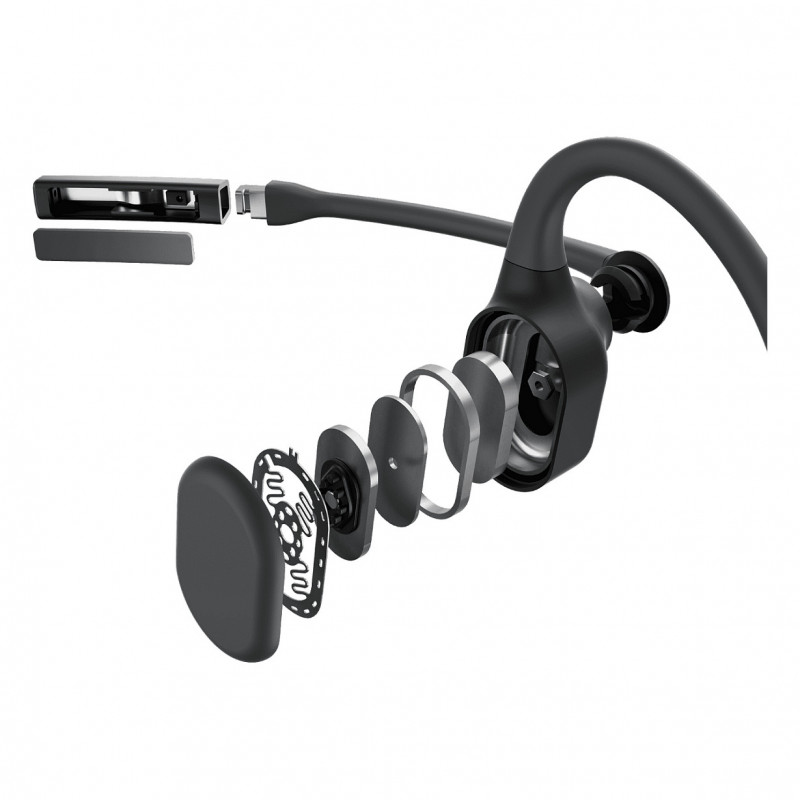 Shokz OpenComm2 UC 2025 Upgrade ausinės su mikrofonu ir USB-C adapteriu