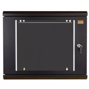 IT-BUDGET TAUNUS 19 inch tinklo spintelė, 12U, 600 mm gylis, stiklinės durelės, užrakinama, juoda