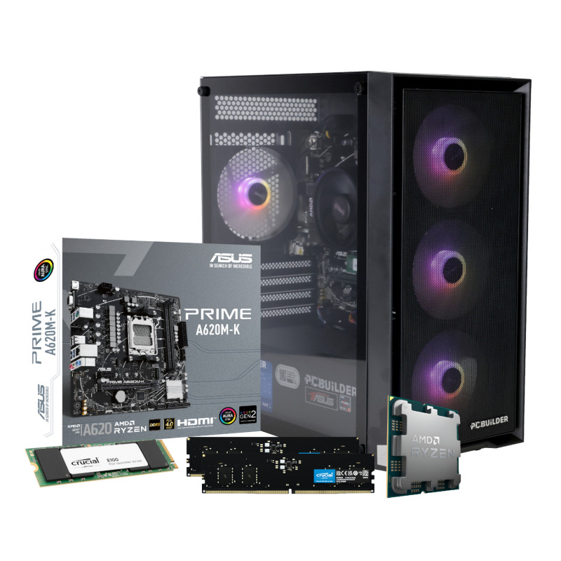 PCBuilder WARDEN žaidimų kompiuteris, AMD Ryzen 5 8600G, Windows 11
