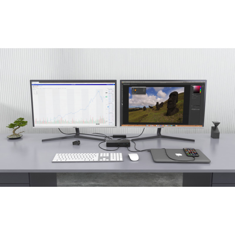 i-tec Thunderbolt 3/USB-C dvigubo DisplayPort 4K dokinginė stotis su 85W PD