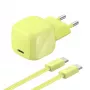 Belkin BOOST Charge USB-C/USB-C 30W PD įkroviklis su PPS, Citrus + 2 m USB-C kabelis (WCA008KQ2MGR-B6)