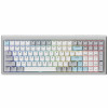 Ducky Cushion 98 žaidimų klaviatūra, 96%, US išdėstymas (ANSI), Shush žali jungikliai - sidabrinė (DKCUS2598-DDUSPHCC4S1)