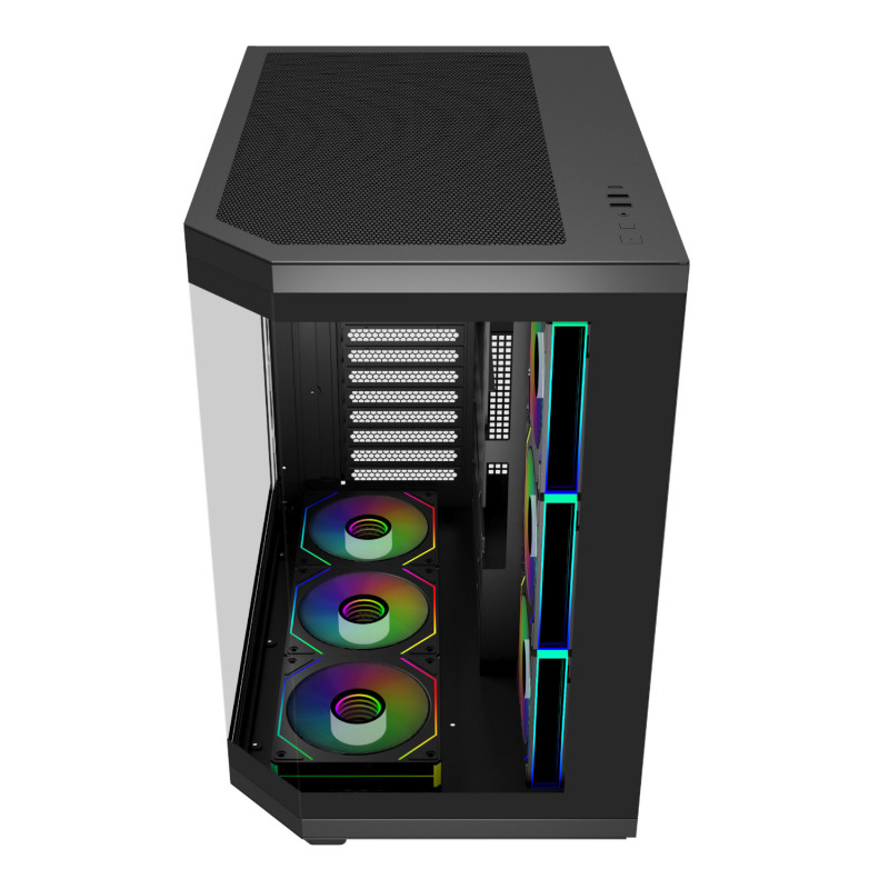 FSP U580 ARGB ATX Ultra bokštas žaidimų korpusas – juodas