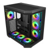 FSP U580 ARGB ATX Ultra bokštas žaidimų korpusas – juodas