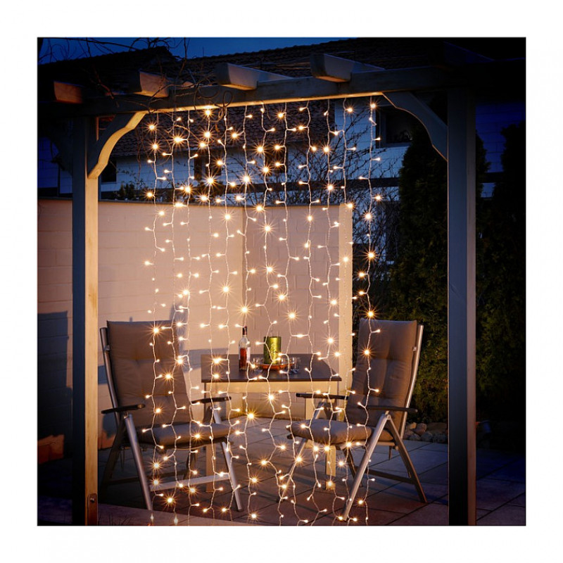 Goobay 300 LED šviesos užuolaida, permatoma, 2,5 m