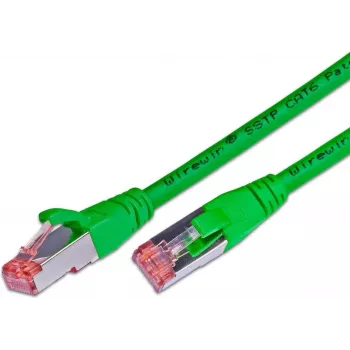 Wirewin Cat6a S/FTP komutacinis kabelis, 5 m, žalias