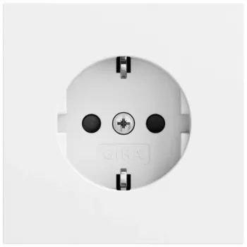 Gira System 70 SCHUKO lizdas SP, grynai baltas, 445372