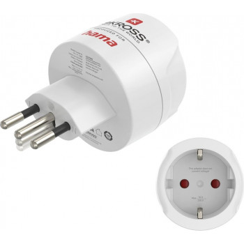 Hama kelioninis adapteris, J, L, N tipo, 3 kontaktų, Šveicarijai, Italijai ir Brazilijai