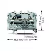 WAGO 2002-1201 gnybtų blokas, 5,2 mm, 48,5 mm, 32,9 mm, 800 V