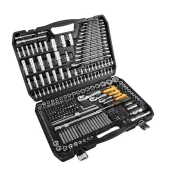 Neo Tools 10-218 įrankių rinkinys, 300 dalių, 1/2, 3/8, 1/4 pavara