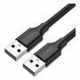 Ugreen US102 USB 2.0 kabelis, vyriškas į vyrišką, 0,5 m, juodas