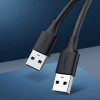 Ugreen US102 USB 2.0 kabelis, vyriškas į vyrišką, 0,5 m, juodas