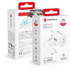Forcell F-Energy GaN III Crystal Color VT-60 60W PD QC 4.0 sieninis įkroviklis su 2x USB-C, baltas + kabelis